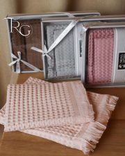 Комплект Вафельних Рушників MOSS Home з Бахромою