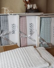 Комплект Вафельних Рушників MOSS Home з Ажурним Мереживом - Зображення 5